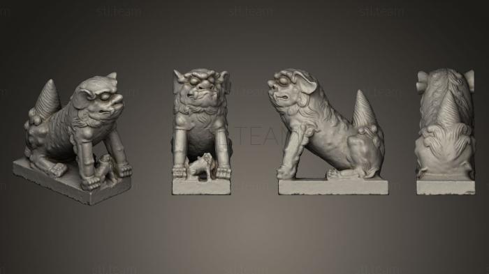Статуэтки львы тигры сфинксы Статуя льва 011 F